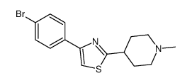 4-(4-bromophenyl)-2-(1-methylpiperidin-4-yl)-1,3-thiazole结构式