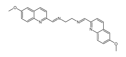 1-(6-methoxyquinolin-2-yl)-N-[2-[(6-methoxyquinolin-2-yl)methylideneamino]ethyl]methanimine Structure