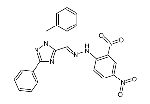 N-[1-(2-Benzyl-5-phenyl-2H-[1,2,4]triazol-3-yl)-meth-(E)-ylidene]-N'-(2,4-dinitro-phenyl)-hydrazine结构式