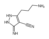 5-氨基-3-(3-氨基丙基)-1H-吡唑-4-腈结构式