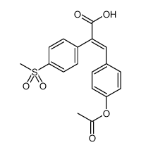 Benzeneacetic acid, α-[[4-(acetyloxy)phenyl]methylene]-4-(methylsulfonyl)-, (αE) Structure