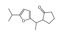 2-[1-(5-propan-2-ylfuran-2-yl)ethyl]cyclopentan-1-one Structure