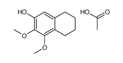 acetic acid,3,4-dimethoxy-5,6,7,8-tetrahydronaphthalen-2-ol Structure