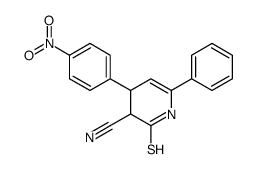 4-(4-nitrophenyl)-6-phenyl-2-sulfanylidene-3,4-dihydro-1H-pyridine-3-carbonitrile结构式