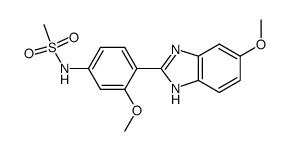 5-Methoxy-2-(2'-methoxy-4'-methanesulfonylamino-phenyl)-benzimidazole结构式