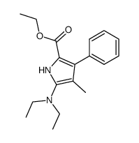 5-Diethylamino-4-methyl-3-phenyl-1H-pyrrole-2-carboxylic acid ethyl ester结构式