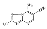 7-Amino-2-methyl[1,2,4]triazolo[1,5-a]pyrimidine-6-carbonitrile结构式