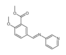 methyl 2-methoxy-5-(pyridin-3-yliminomethyl)benzoate Structure