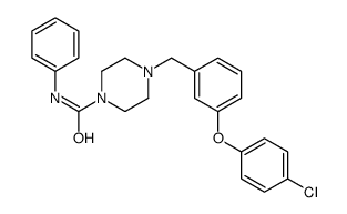 4-[3-(4-Chlorophenoxy)benzyl]-N-phenyl-1-piperazinecarboxamide Structure