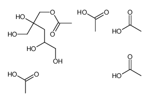 acetic acid,[2,4,5-trihydroxy-2-(hydroxymethyl)pentyl] acetate结构式