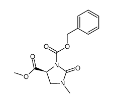 Methyl (4S)-3-<(benzyloxy)carbonyl>-1-methyl-2-oxoimidazolidine-4-carboxylate Structure