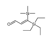 3-triethylsilyl-3-trimethylsilylprop-2-enal结构式
