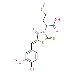 2-[5-(4-hydroxy-3-methoxybenzylidene)-4-oxo-2-thioxo-1,3-thiazolidin-3-yl]-4-(methylsulfanyl)butanoic acid picture