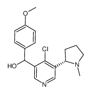 [4-chloro-5-(1-methylpyrrolidin-2-yl)pyridin-3-yl](4-methoxyphenyl)methanol结构式