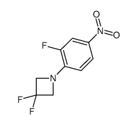 3,3-difluoro-1-(2-fluoro-4-nitrophenyl)azetidine结构式