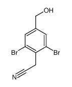 2-[2,6-dibromo-4-(hydroxymethyl)phenyl]acetonitrile Structure