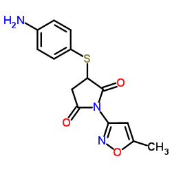 3-[(4-Aminophenyl)sulfanyl]-1-(5-methyl-1,2-oxazol-3-yl)-2,5-pyrrolidinedione Structure