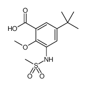 Benzoic acid, 5-(1,1-dimethylethyl)-2-methoxy-3-[(methylsulfonyl)amino]结构式