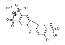 7-hydroxy-9H-carbazole-2,3,6-trisulphonic acid, sodium salt Structure