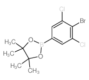 2-(4-溴-3,5-二氯苯基)-4,4,5,5-四甲基-1,3,2-二氧硼杂环戊烷结构式