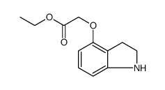 Acetic acid, 2-[(2,3-dihydro-1H-indol-4-yl)oxy]-, ethyl ester结构式