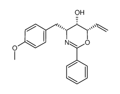 (4R,5S,6S)-4-(4-methoxybenzyl)-2-phenyl-6-vinyl-5,6-dihydro-4H-1,3-oxazin-5-ol结构式