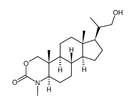 20-(hydroxymethyl)-4-methyl-4-aza-2-oxapregnan-3-one Structure