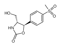 (4R,5R)-4-hydroxymethyl-5-(4-(methylsulphonyl)phenyl)-2-oxazolidinone结构式