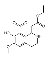 ethyl 8-nitro-7-hydroxy-6-methoxy-1,2,3,4-tetrahydro-1-isoquinolineacetate Structure
