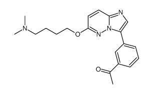 1-{3-[6-(4-dimethylamino-butoxy)-imidazo[1,2-b]pyridazin-3-yl]-phenyl}-ethanone结构式