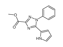 1-Phenyl-5-(1H-pyrrol-2-yl)-1H-[1,2,4]triazole-3-carboxylic acid methyl ester结构式