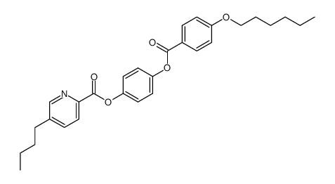 5-Butyl-pyridine-2-carboxylic acid 4-(4-hexyloxy-benzoyloxy)-phenyl ester Structure