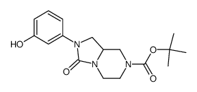 tert-butyl 2-(3-hydroxyphenyl)-3-oxohexahydroimidazo[1,5-a]pyrazine-7(1H)-carboxylate Structure