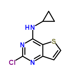 2-chloro-N-cyclopropyl-thieno[3,2-d]pyrimidin-4-amine Structure