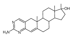 2'-amino-17-methyl-androst-4-eno[3,2-d]pyrimidin-17-ol结构式
