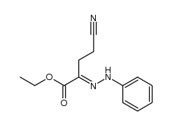 4-cyano-2-((E)-phenylhydrazono)-butyric acid ethyl ester结构式