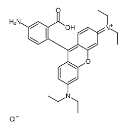 [9-(4-amino-2-carboxyphenyl)-6-(diethylamino)xanthen-3-ylidene]-diethylazanium,chloride Structure