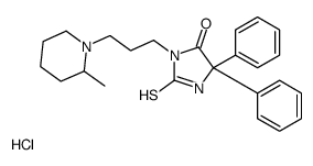 3-[3-(2-methylpiperidin-1-yl)propyl]-5,5-diphenyl-2-sulfanylideneimidazolidin-4-one,hydrochloride结构式