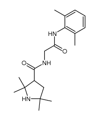 N-(2-((2,6-dimethylphenyl)amino)-2-oxoethyl)-2,2,5,5-tetramethylpyrrolidine-3-carboxamide结构式