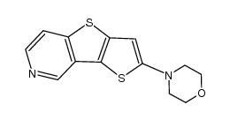 2-morpholin-4-yl-3,8-dithia-5-aza-cyclopenta[a]indane结构式