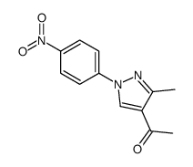 1-[3-methyl-1-(4-nitrophenyl)pyrazol-4-yl]ethanone结构式