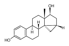 14α,15α-methylene-estra-1,3,5(10)-triene-3,17β-diol Structure