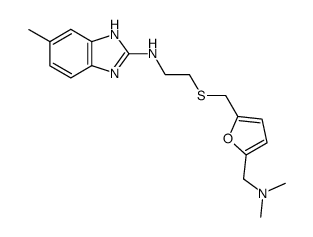 [2-(5-Dimethylaminomethyl-furan-2-ylmethylsulfanyl)-ethyl]-(6-methyl-1H-benzoimidazol-2-yl)-amine Structure