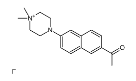 1-[6-(4,4-dimethylpiperazin-4-ium-1-yl)naphthalen-2-yl]ethanone,iodide结构式