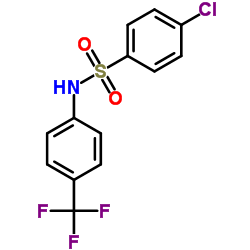 4-Chloro-N-[4-(trifluoromethyl)phenyl]benzenesulfonamide结构式