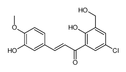 1-[5-chloro-2-hydroxy-3-(hydroxymethyl)phenyl]-3-(3-hydroxy-4-methoxyphenyl)prop-2-en-1-one Structure