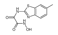 N'-hydroxy-N-(6-methyl-1,3-benzothiazol-2-yl)oxamide结构式