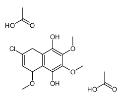 acetic acid,7-chloro-2,3,5-trimethoxy-5,8-dihydronaphthalene-1,4-diol Structure