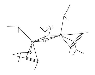 W2(i-Bu)2(MeCCMe)2(O-i-Pr)4 Structure