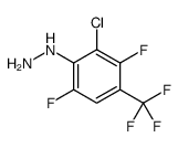 [2-chloro-3,6-difluoro-4-(trifluoromethyl)phenyl]hydrazine Structure